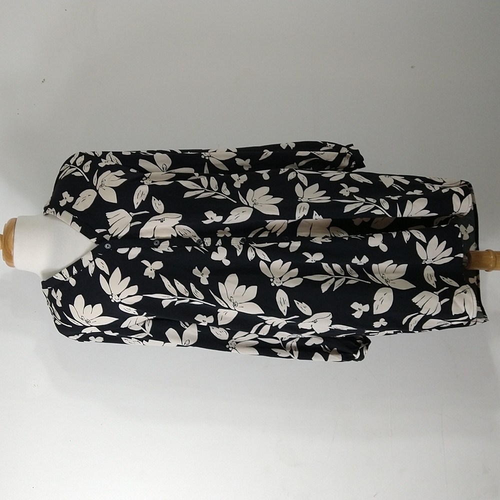 A New Day floral black longsleeve dress Medium